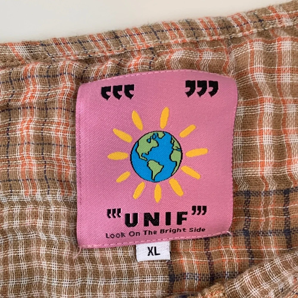 UNIF | Patchwork Knit Pocket Dress | Sz XL – Earthy Tones, Rare & Cozy! Like New - Picture 5 of 9